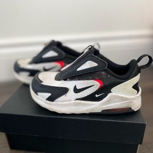 Nike AIR Kids Sneakers - Black, White, with Neon Orange detail